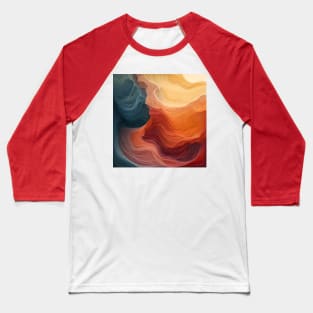 Abstract Gradient Wave Art Wallpaper Baseball T-Shirt